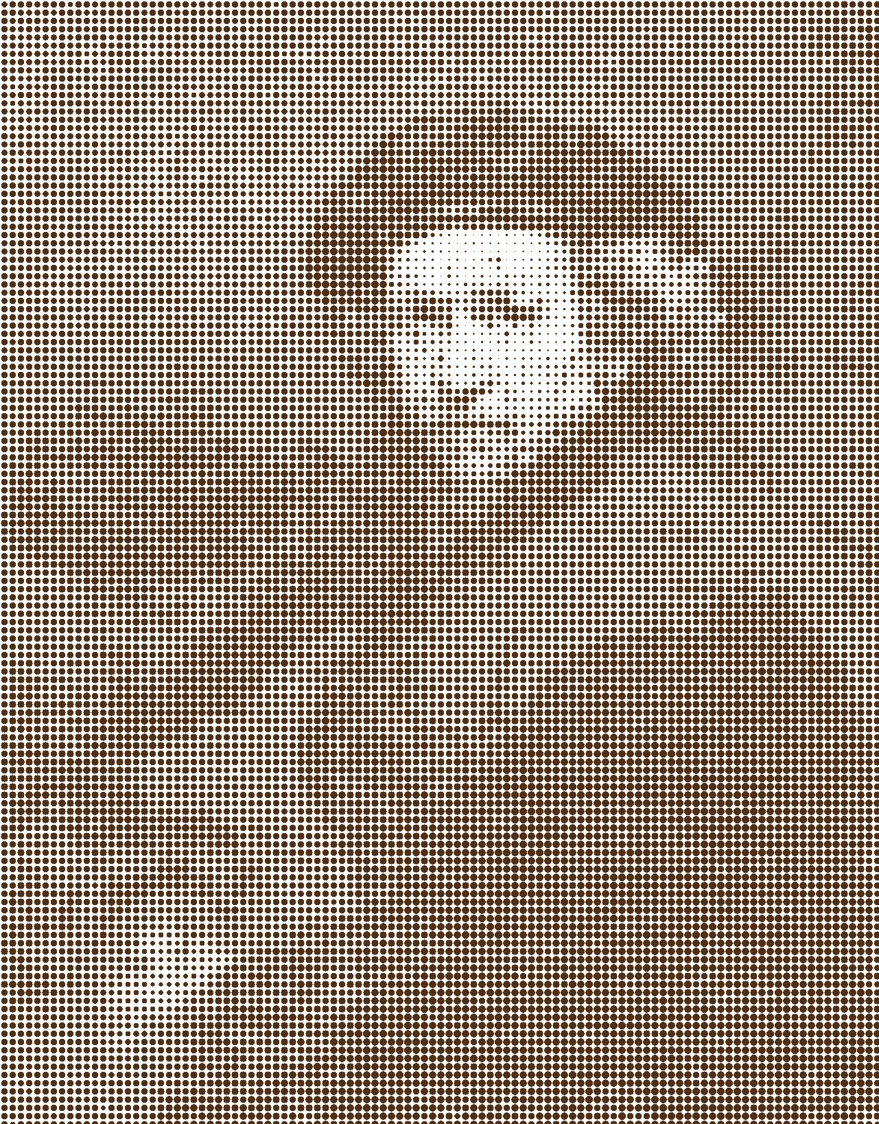 Rembrandt's self portrait - halftone effect
