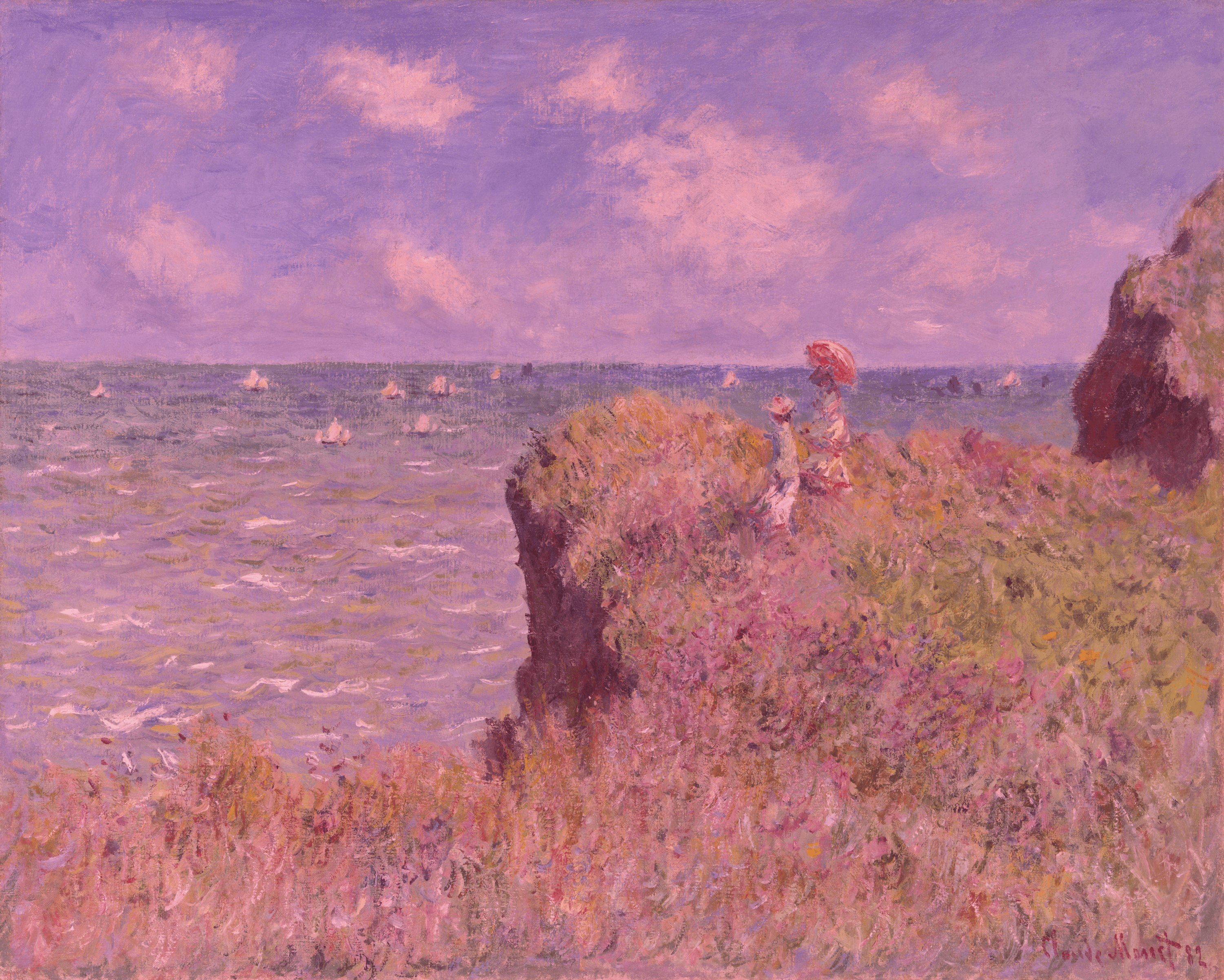 Cliff Walk at Pourville with a positive 0.1 tint along the OkLab a axis