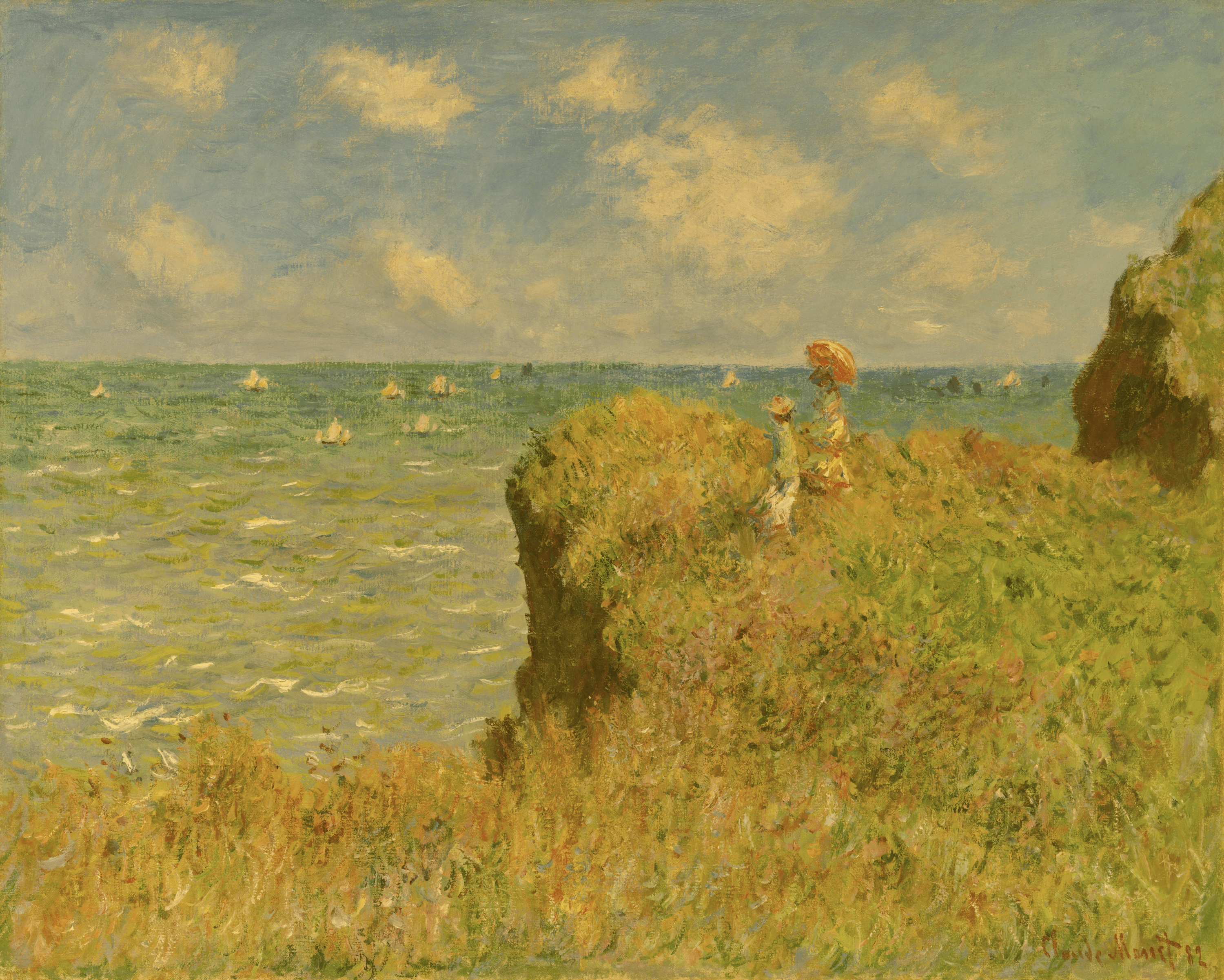 Cliff Walk at Pourville with a positive 0.1 tint along the OkLab b axis