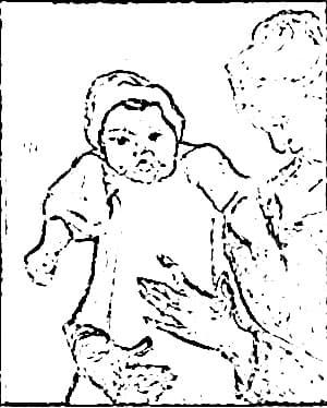 Photo to Coloring Page animation preview